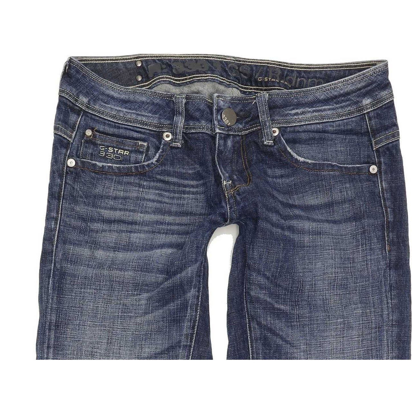 G-Star New Reese Women Blue Straight Slim Stretch Jeans W28 L33