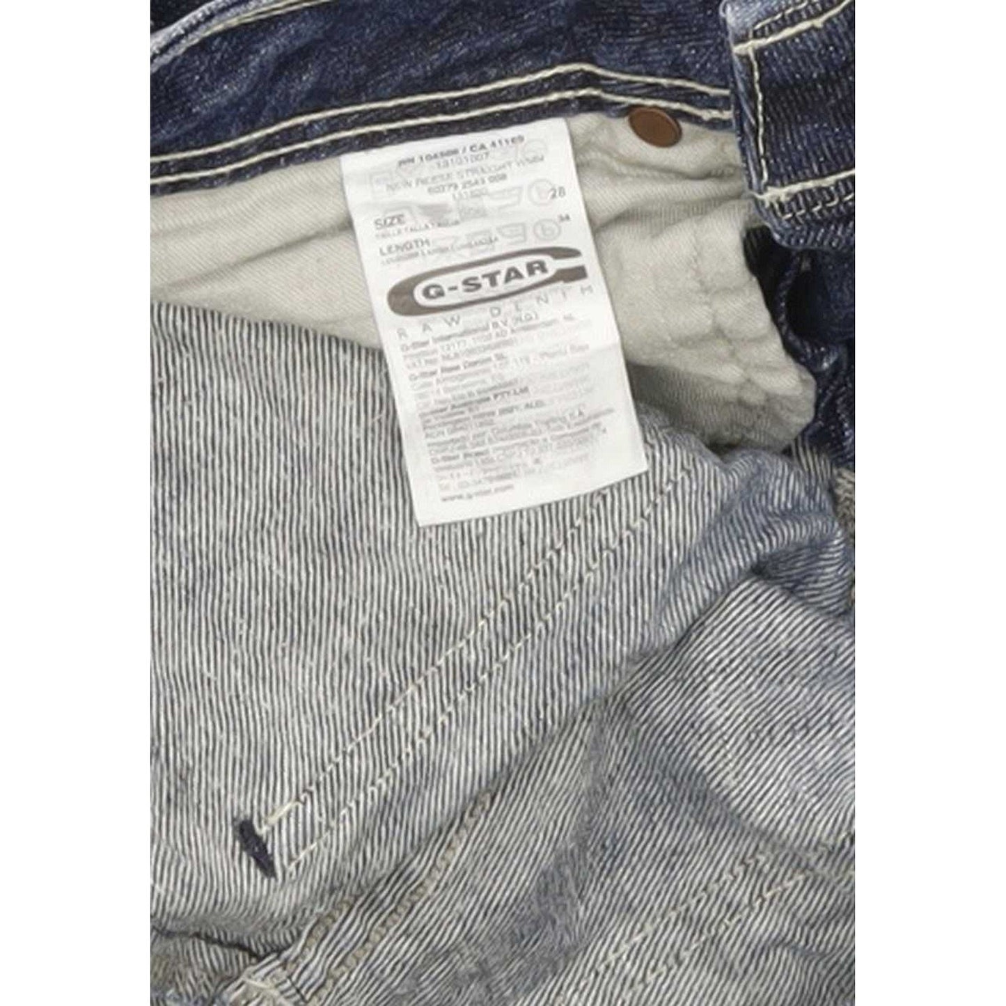 G-Star New Reese Women Blue Straight Slim Stretch Jeans W28 L33