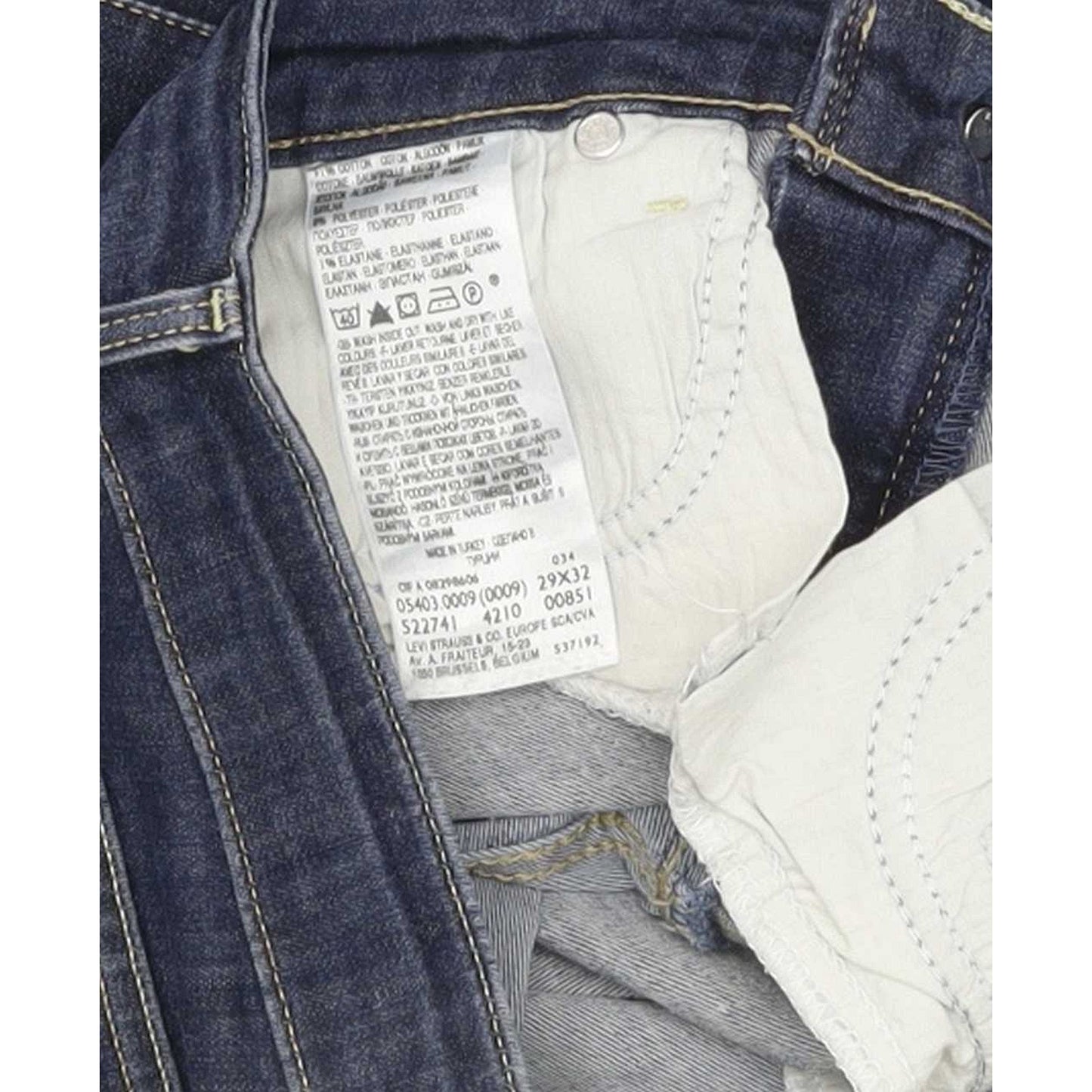 Levi's Slight Curve Women Blue Skinny Slim Stretch Jeans W29 L31