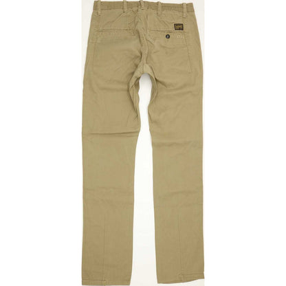 G-Star Bronson Women Beige Tapered Loose Chino Stretch Jeans W25 L34