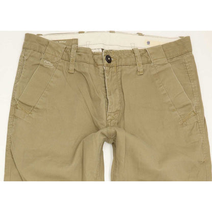 G-Star Bronson Women Beige Tapered Loose Chino Stretch Jeans W25 L34