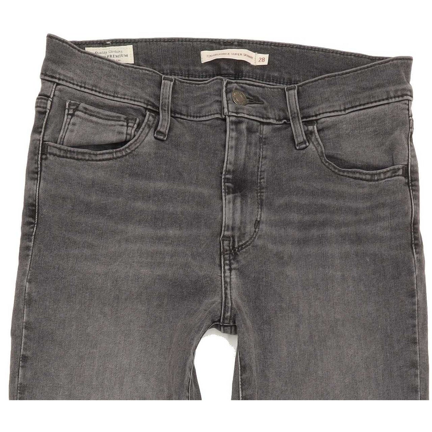 Levi's 720 High Rise Women Charcoal Skinny Stretch Jeans W28 L31