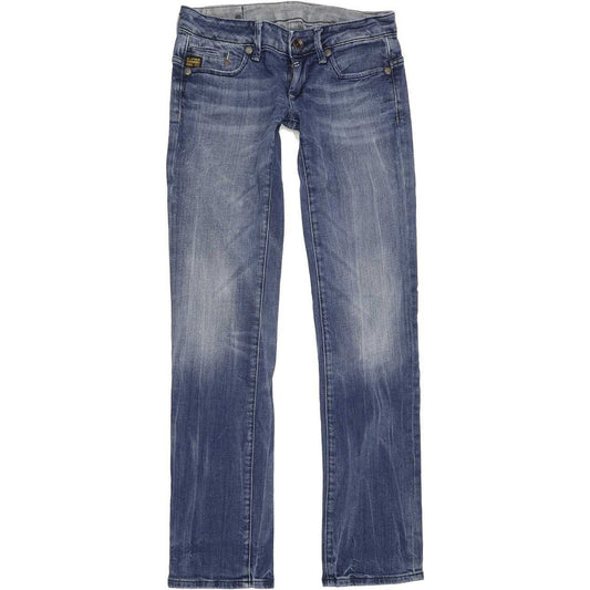 G-Star Midge Women Blue Straight Slim Stretch Jeans W27 L31