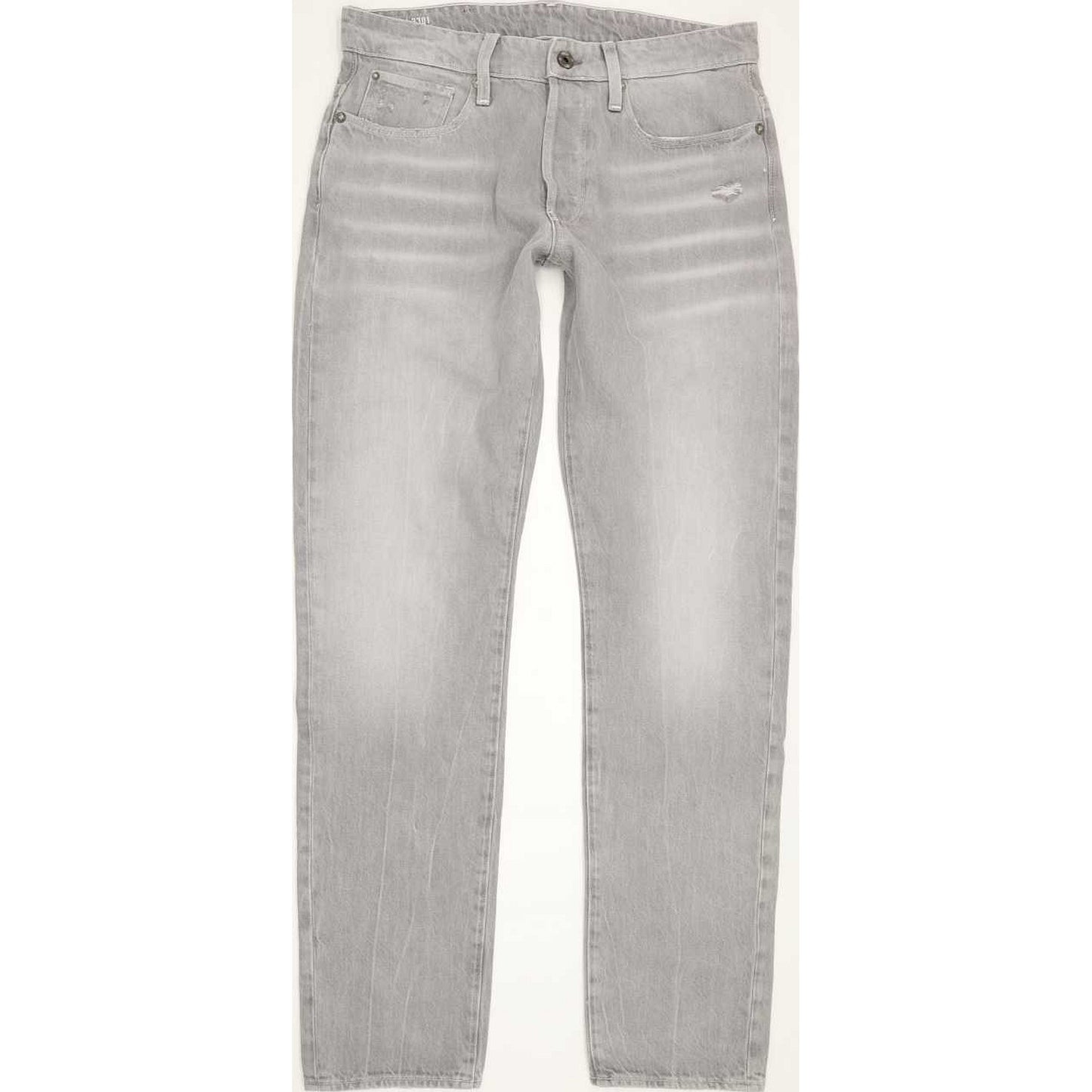 G-Star 3301 Men Grey Straight Regular Jeans W30 L31