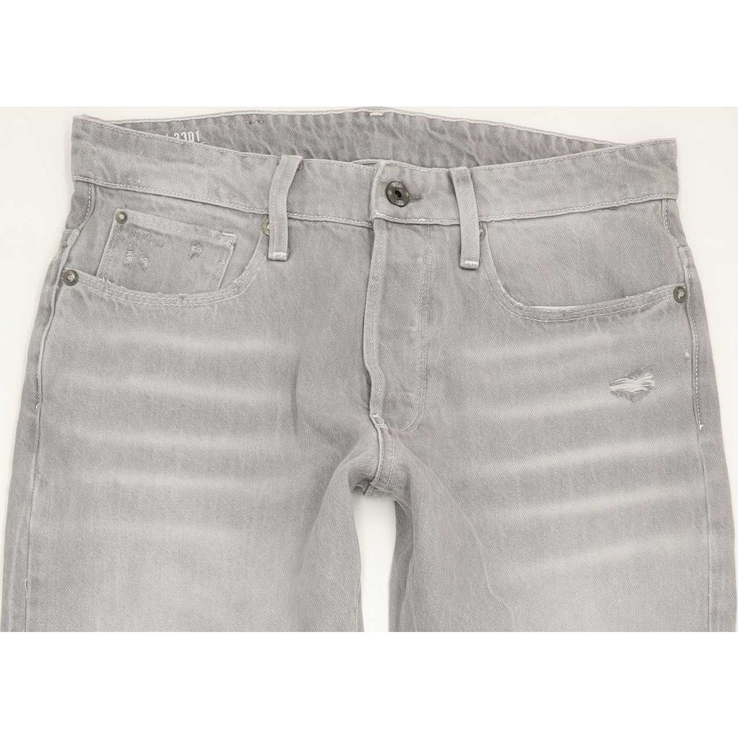 G-Star 3301 Men Grey Straight Regular Jeans W30 L31