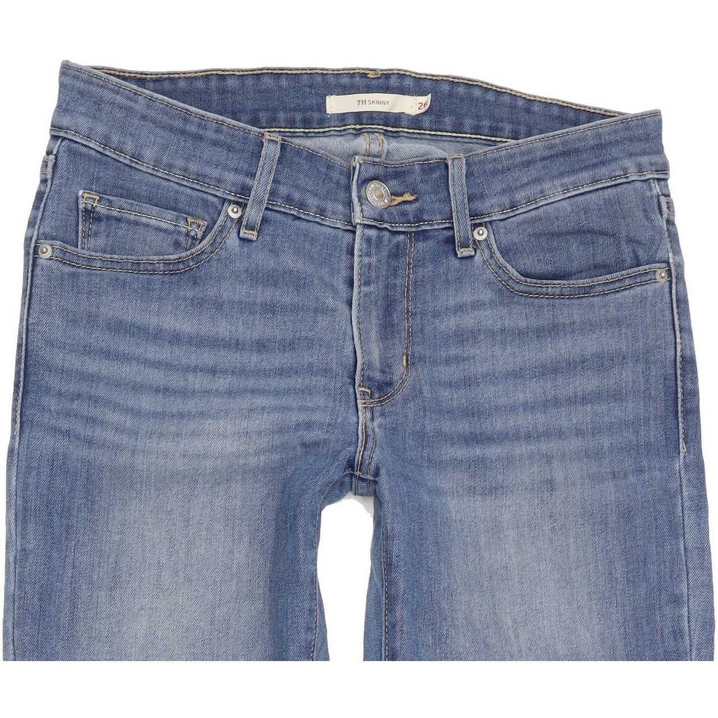 Levi's 711 Women Blue Skinny Slim Stretch Jeans W26 L30