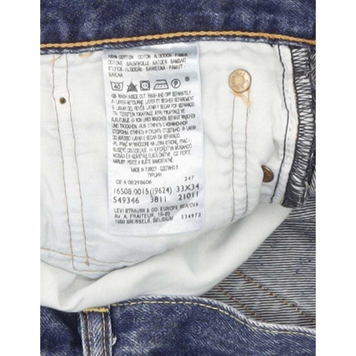 Levi's 508 Men Blue Straight Slim Jeans W33 L33