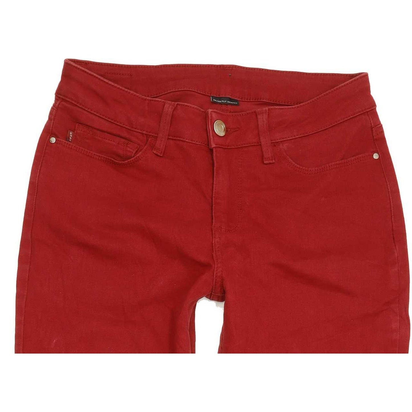 Lee Women Red Straight Regular Stretch Jeans W30 L25
