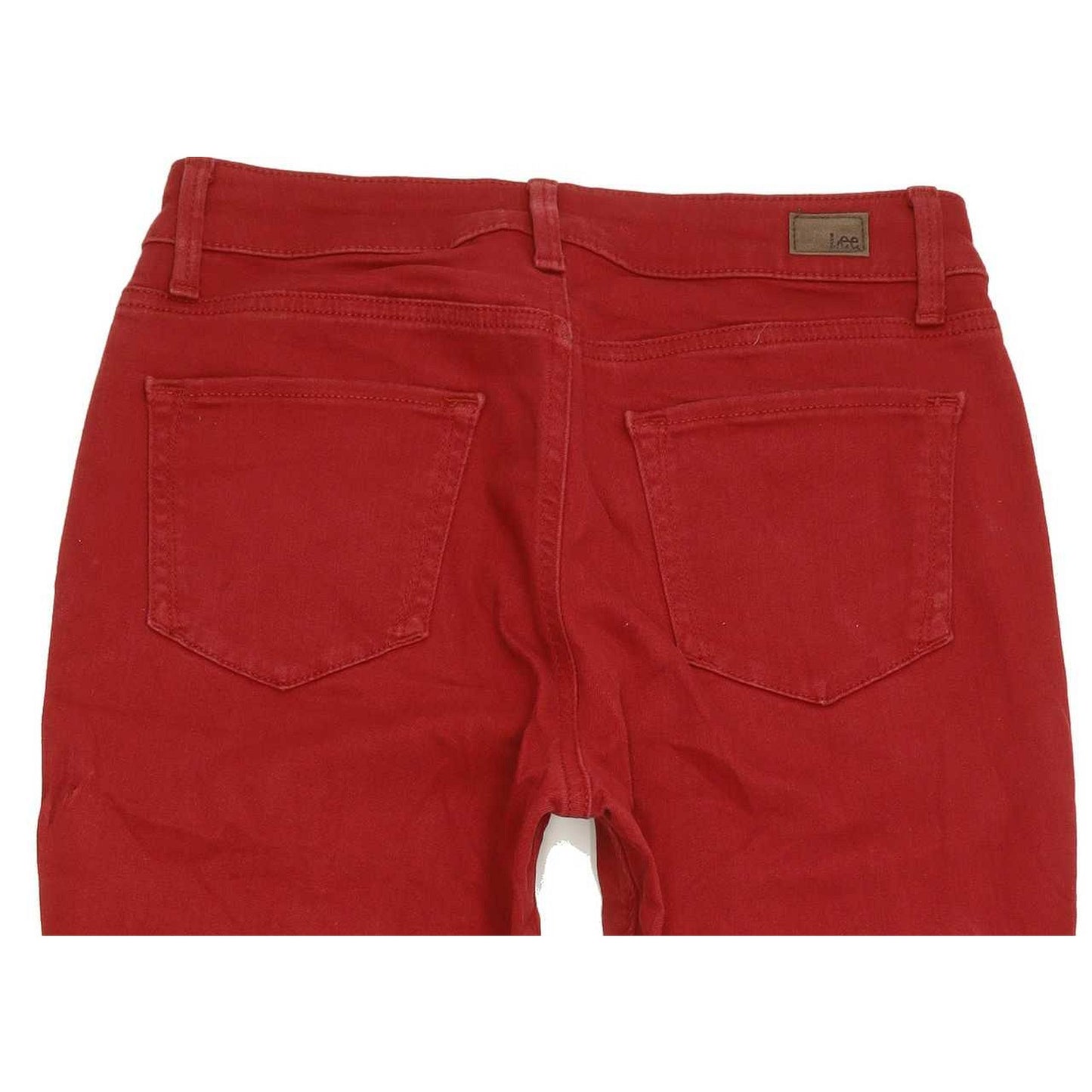 Lee Women Red Straight Regular Stretch Jeans W30 L25