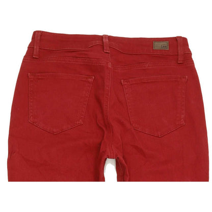 Lee Women Red Straight Regular Stretch Jeans W30 L25