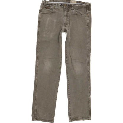 Wrangler Arizona Men Grey Straight Regular Stretch Jeans W34 L31