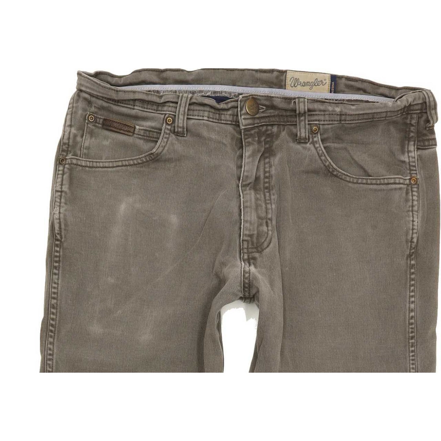 Wrangler Arizona Men Grey Straight Regular Stretch Jeans W34 L31