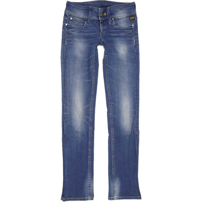 G-Star Ford Women Blue Straight Slim Stretch Jeans W27 L33