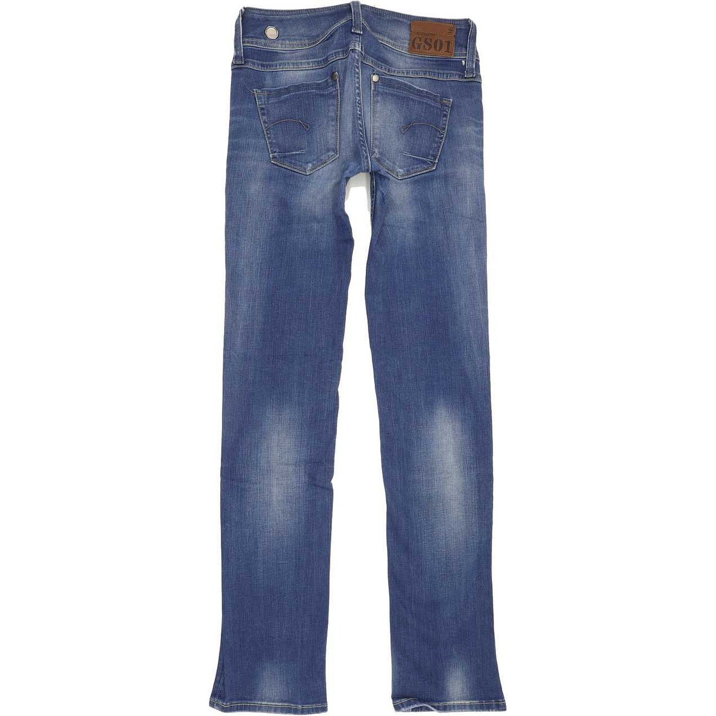 G-Star Ford Women Blue Straight Slim Stretch Jeans W27 L33