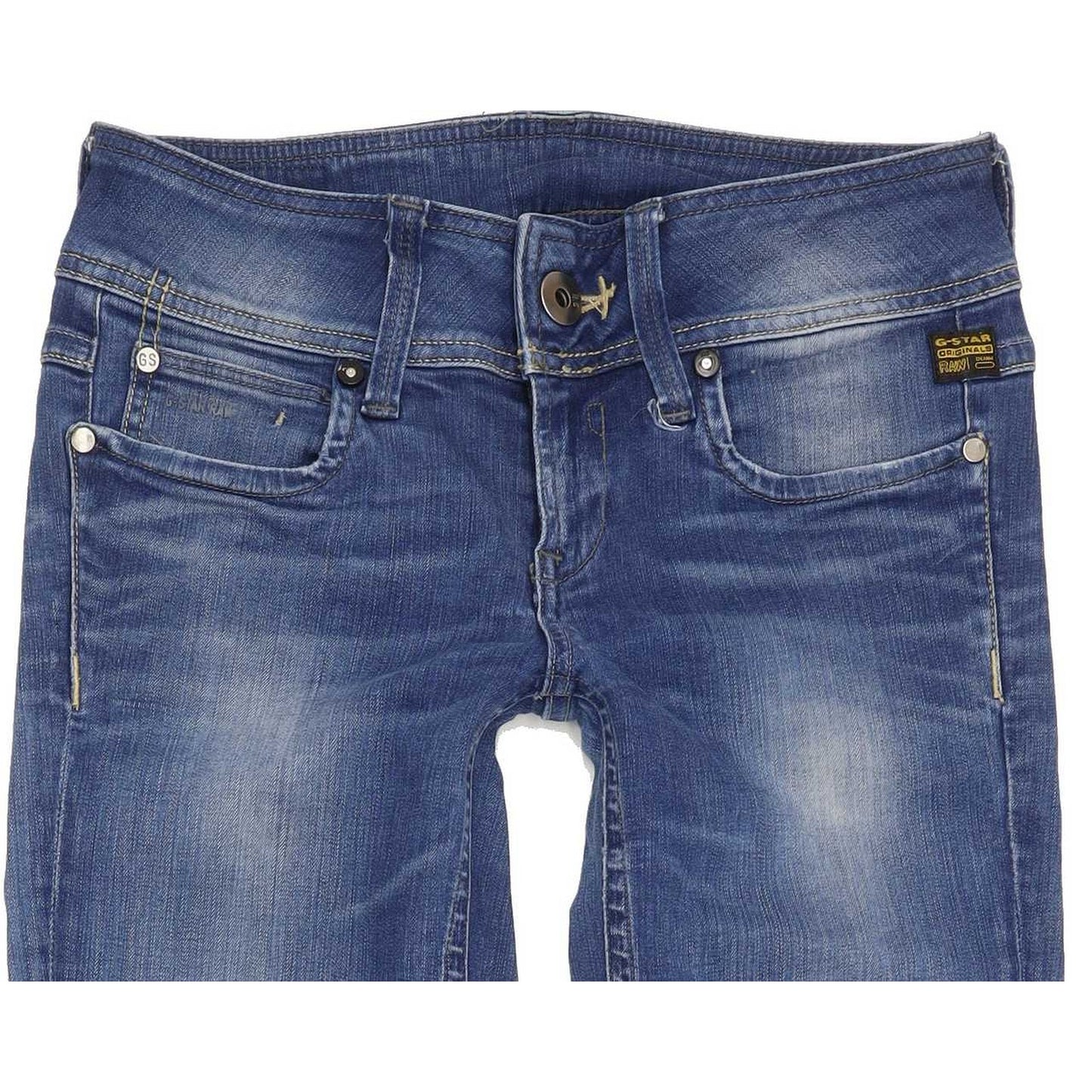 G-Star Ford Women Blue Straight Slim Stretch Jeans W27 L33