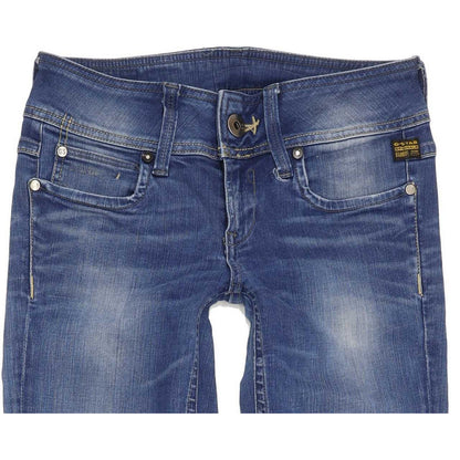 G-Star Ford Women Blue Straight Slim Stretch Jeans W27 L33