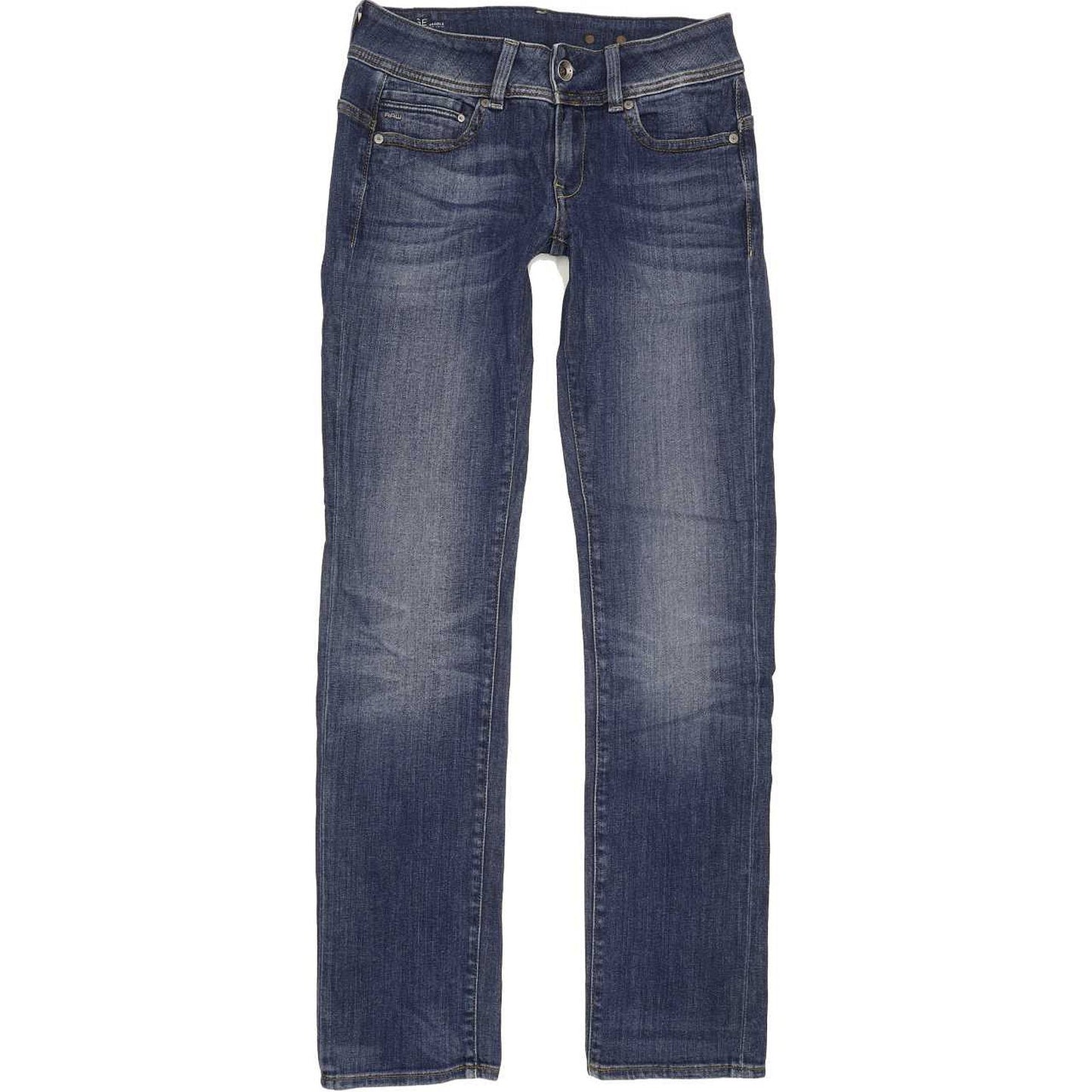 G-Star Midge Saddle Mid Women Blue Straight Slim Stretch Jeans W28 L32