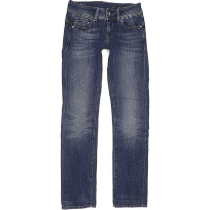 G-Star Midge Saddle Mid Women Blue Straight Slim Stretch Jeans W28 L32