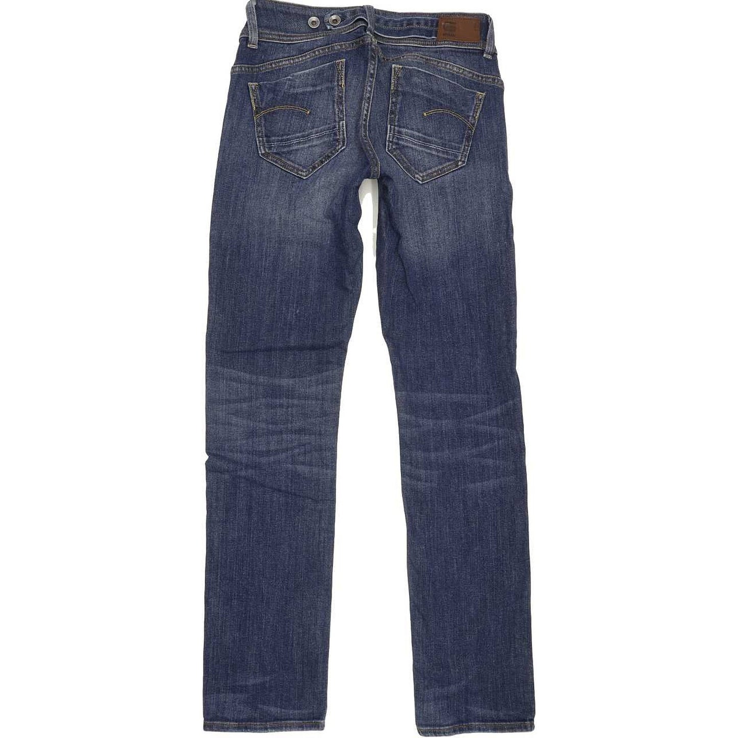 G-Star Midge Saddle Mid Women Blue Straight Slim Stretch Jeans W28 L32