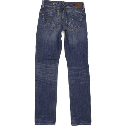 G-Star Midge Saddle Mid Women Blue Straight Slim Stretch Jeans W28 L32