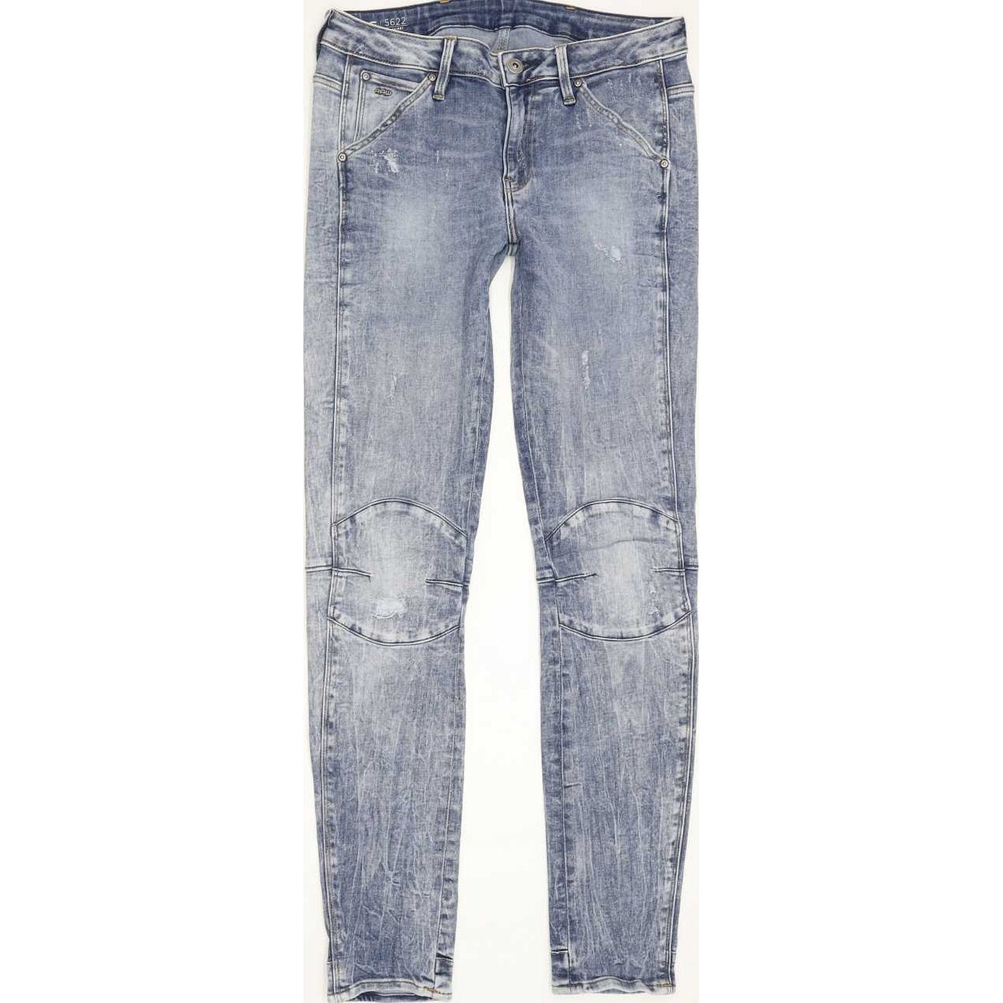 G-Star 5622 Mid Women Blue Skinny Slim Stretch Jeans W28 L29
