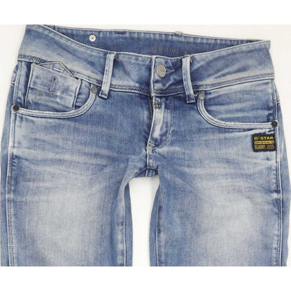 G-Star Fender Women Blue Skinny Slim Jeans W25 L31