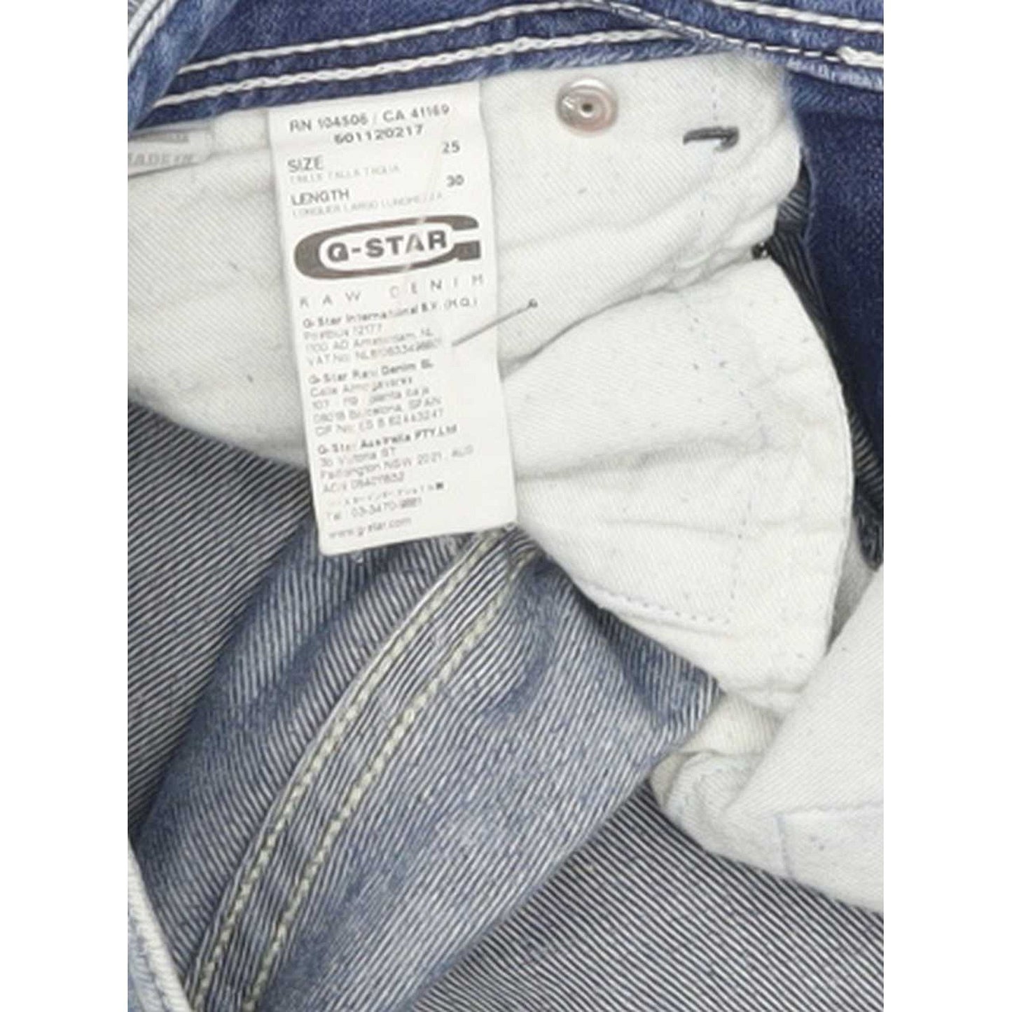 G-Star Fender Women Blue Skinny Slim Jeans W25 L31