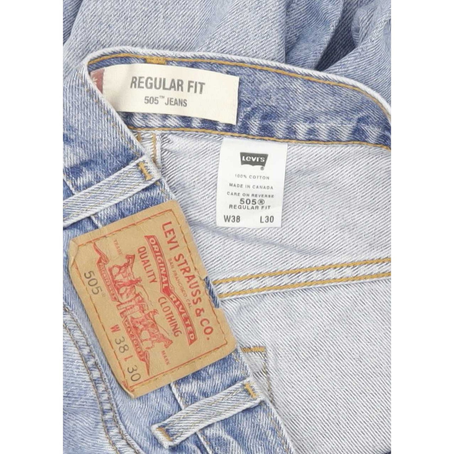 Levi's 505 Men Blue Straight Regular Jeans W38 L29