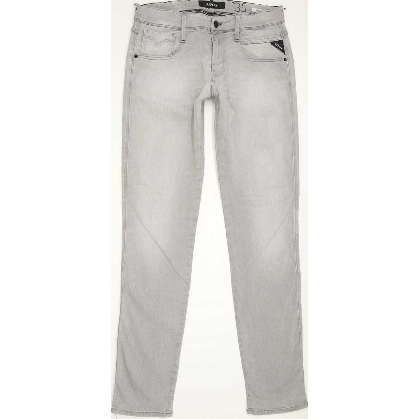 Replay Anbass Men Grey Straight Regular Jeans W30 L32