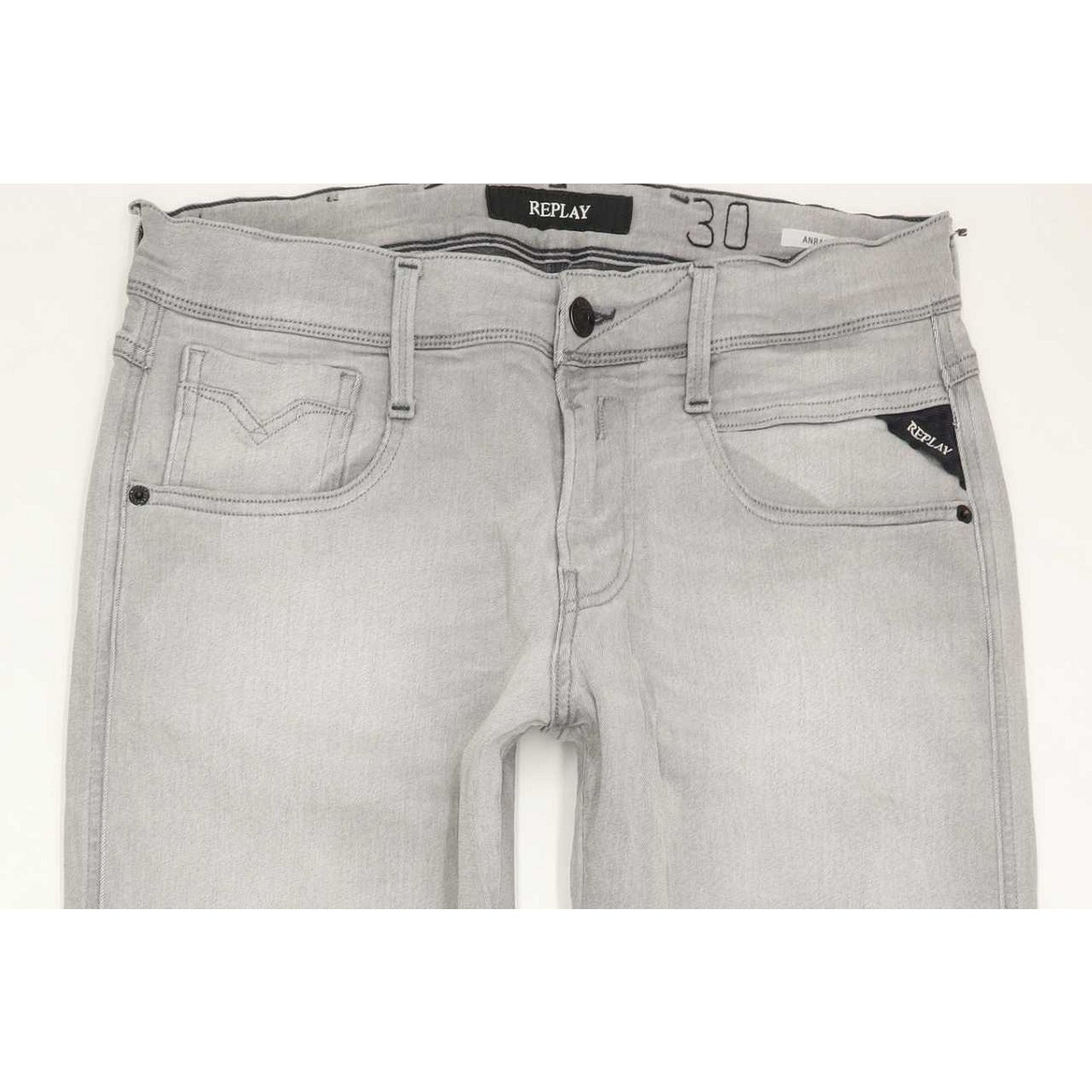 Replay Anbass Men Grey Straight Regular Jeans W30 L32