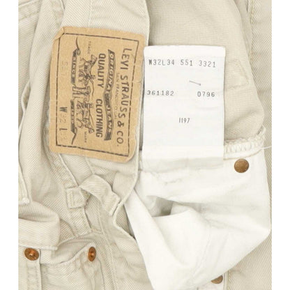 Levi's 551 Men Beige Straight Regular Jeans W32 L33