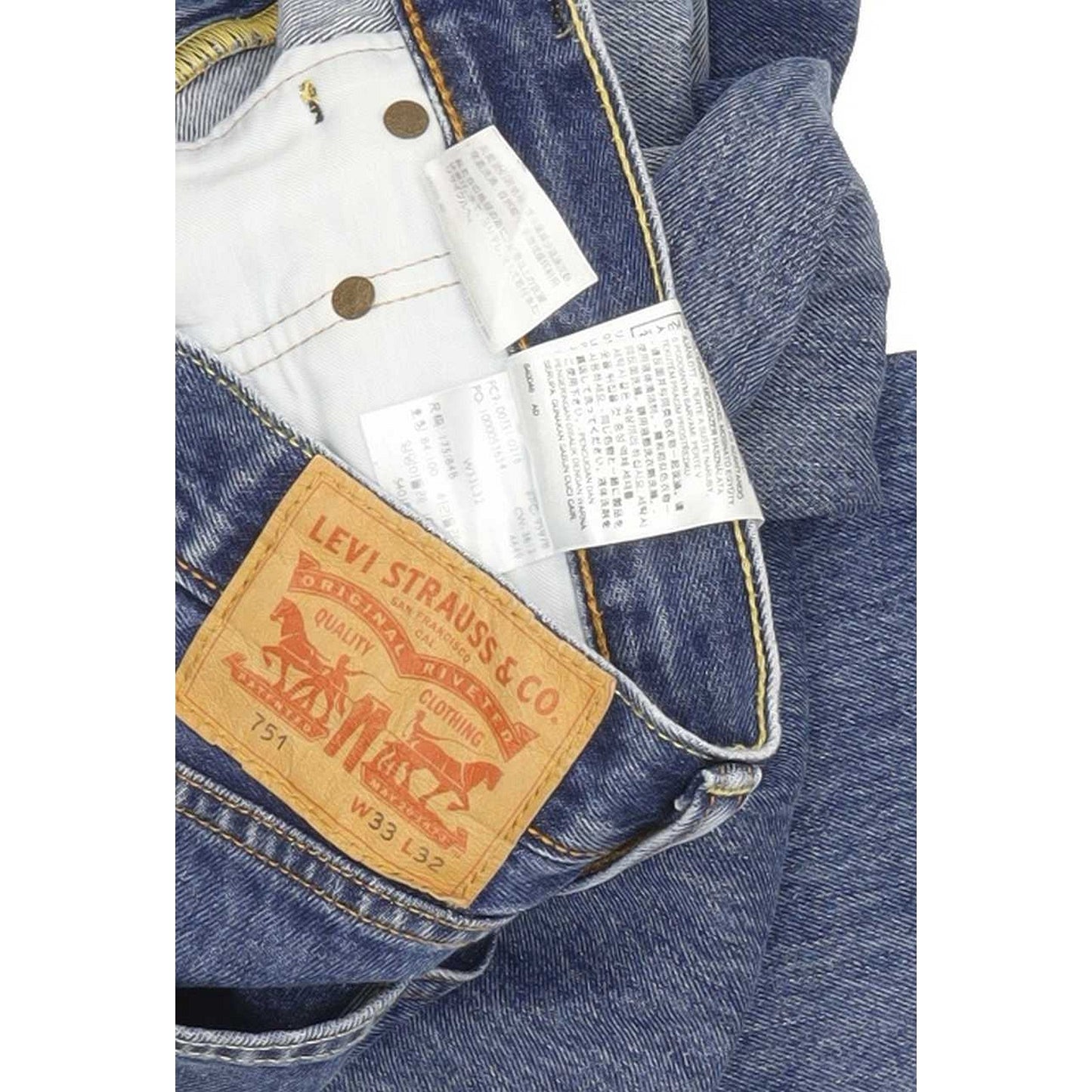 Levi's 751 Men Blue Straight Regular Jeans W33 L31