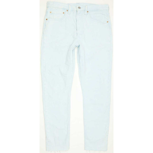 Levi's 502 Blue Tapered Slim Stretch Jeans High Waisted W31 L28