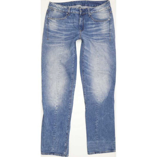 G-Star Lanc 3D High Women Blue Straight Regular Jeans W32 L33