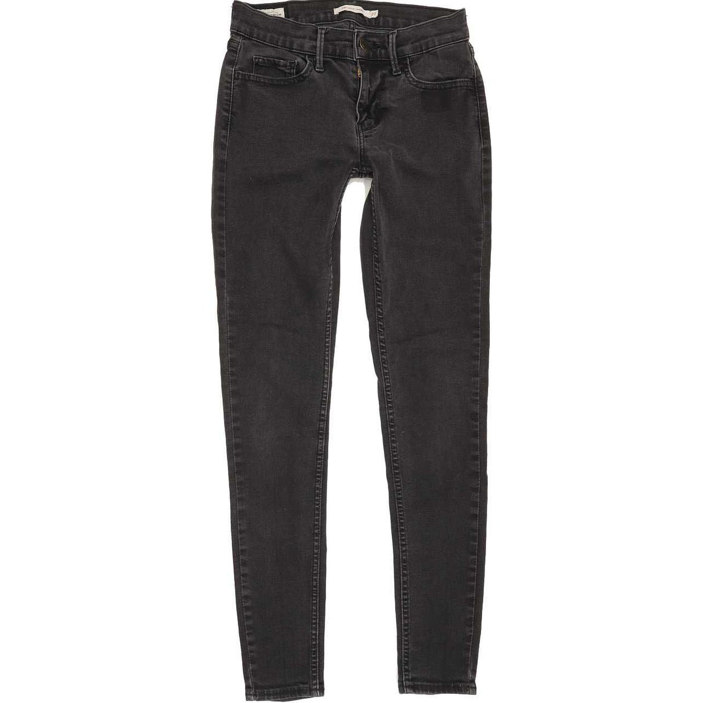 Levi's 710 Super Women Charcoal Skinny Slim Stretch Jeans W27 L29