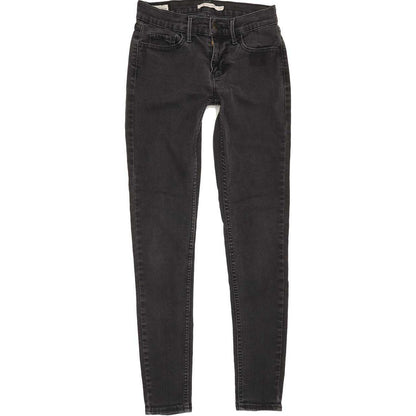 Levi's 710 Super Women Charcoal Skinny Slim Stretch Jeans W27 L29