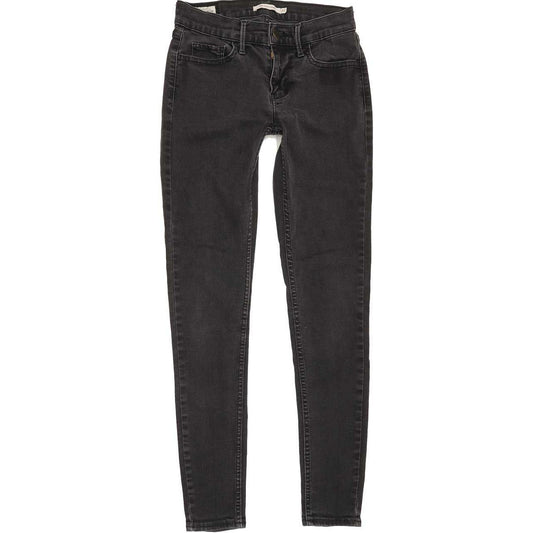 Levi's 710 Super Women Charcoal Skinny Slim Stretch Jeans W27 L29