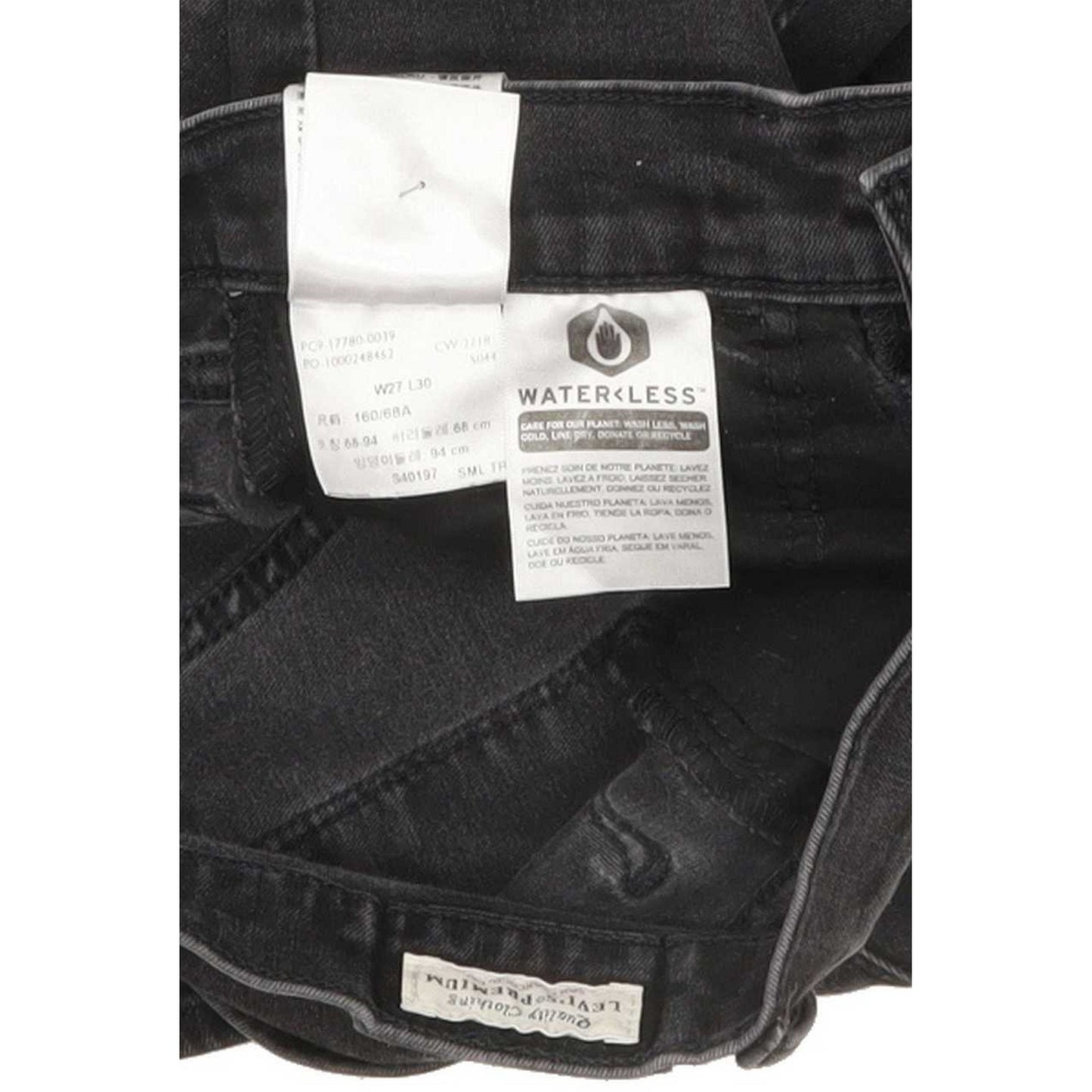 Levi's 710 Super Women Charcoal Skinny Slim Stretch Jeans W27 L29