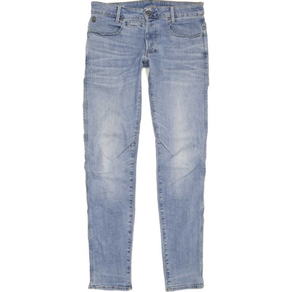 G-Star S-Staq 5-pkt Men Blue Straight Slim Stretch Jeans W32 L35