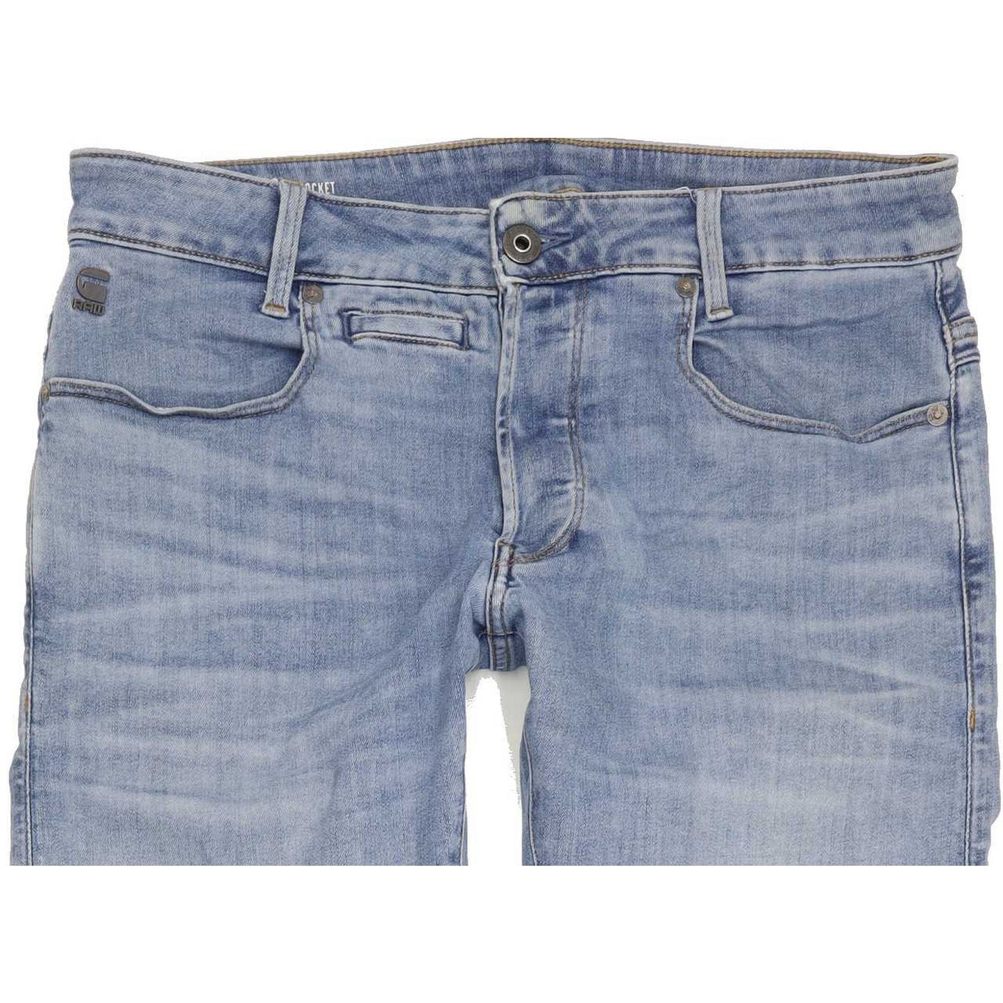 G-Star S-Staq 5-pkt Men Blue Straight Slim Stretch Jeans W32 L35