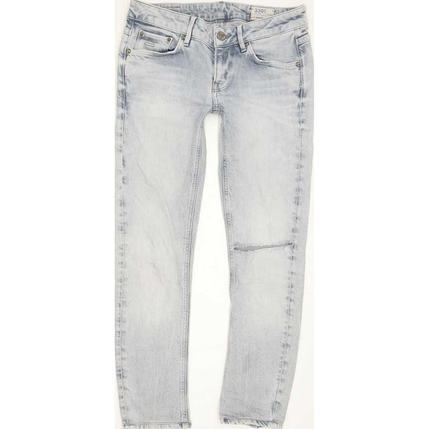 G-Star 3301 Women Blue Skinny Slim Jeans W26 L28