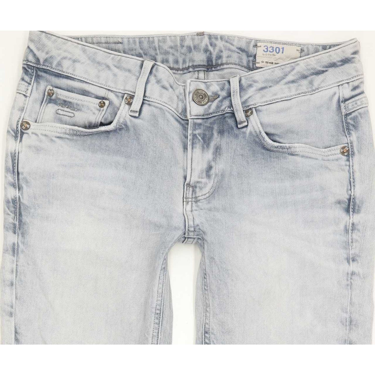 G-Star 3301 Women Blue Skinny Slim Jeans W26 L28