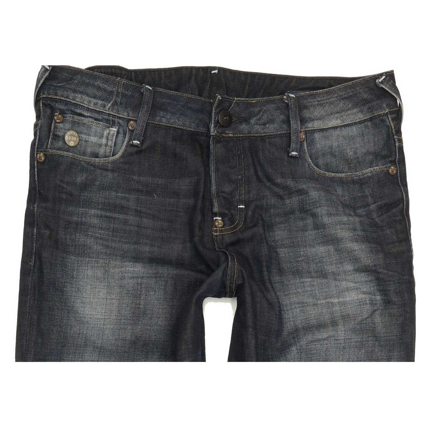 G-Star 3301 Men Blue Straight Regular Jeans W30 L34