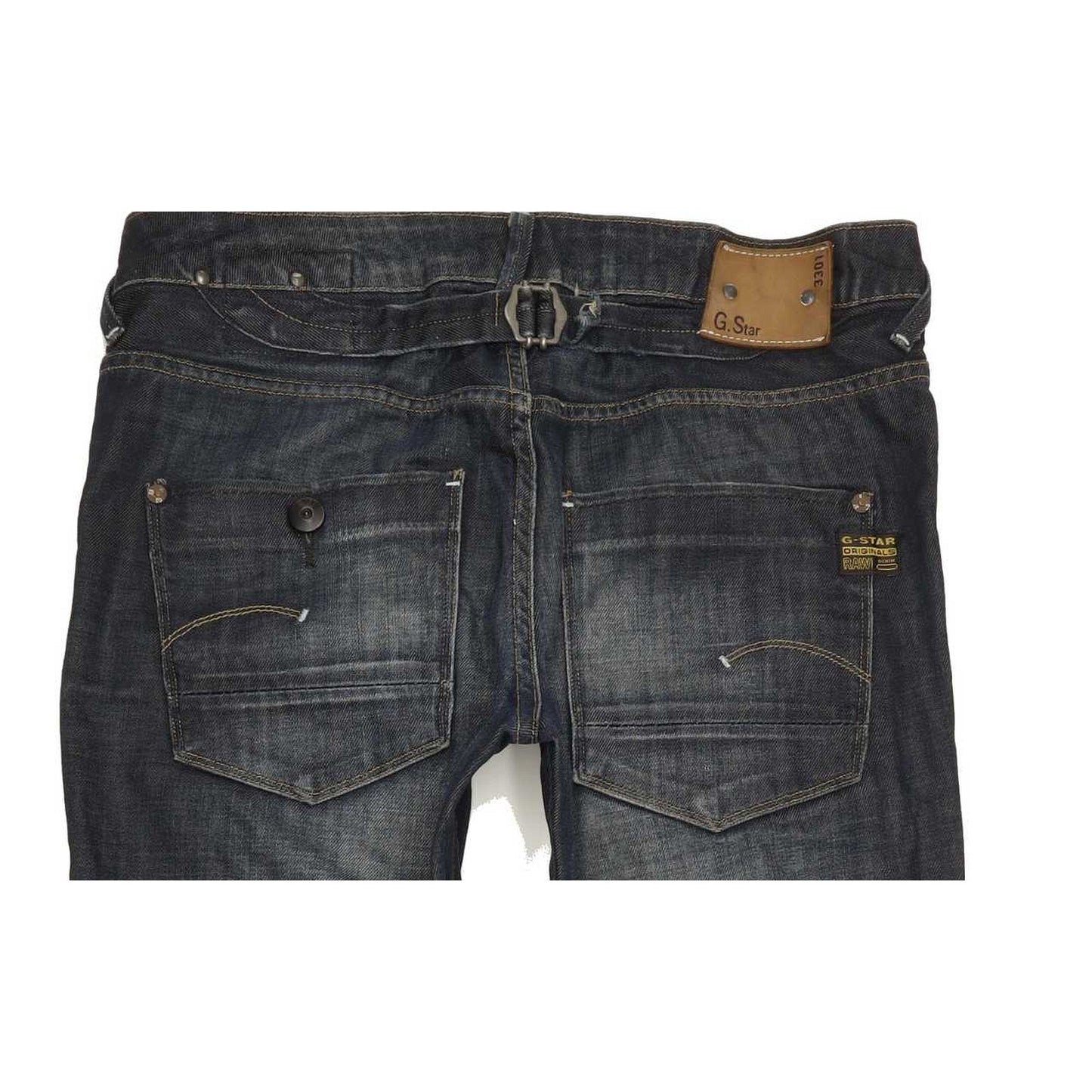 G-Star 3301 Men Blue Straight Regular Jeans W30 L34