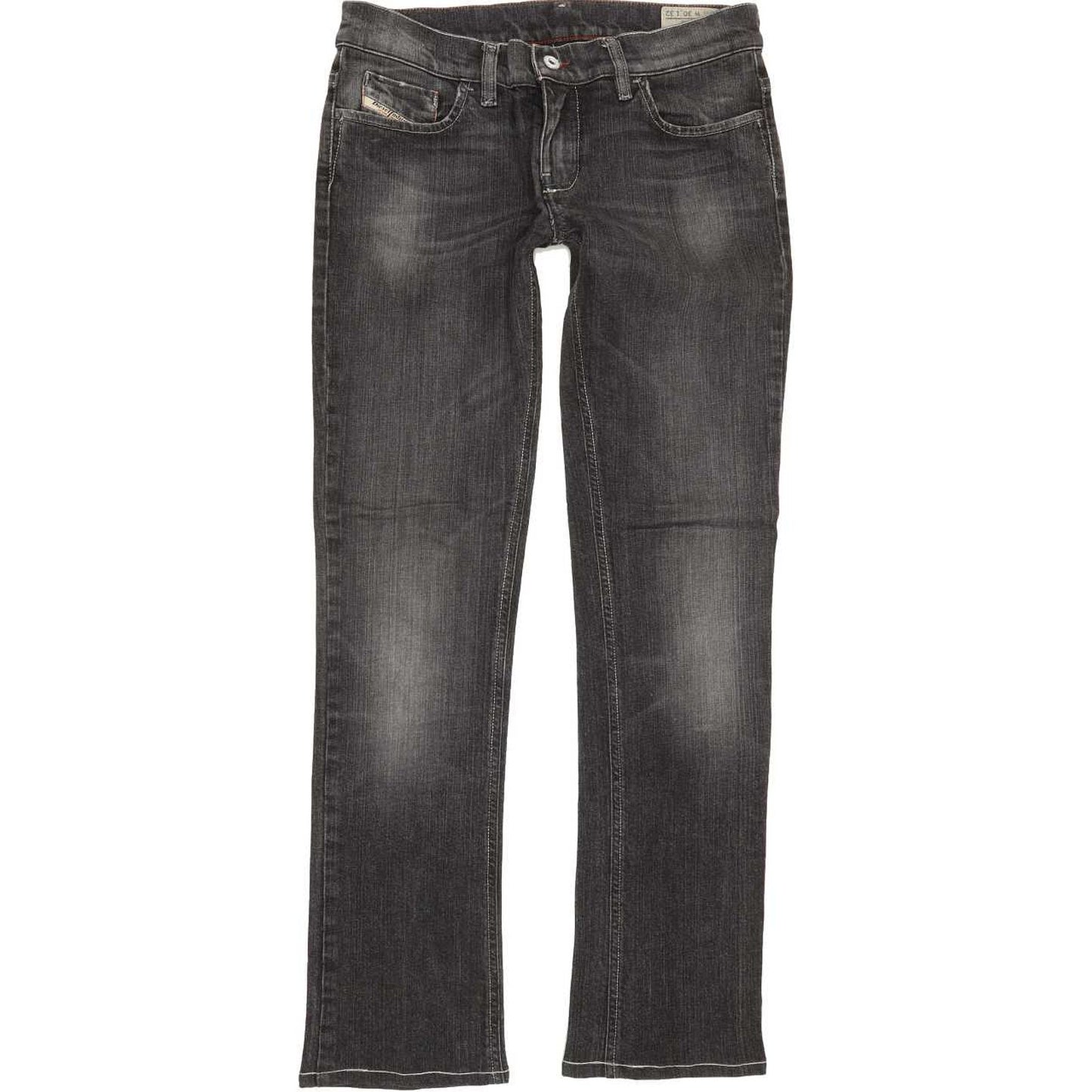 Diesel Liv 0085G Women Charcoal Straight Regular Stretch Jeans W30 L30