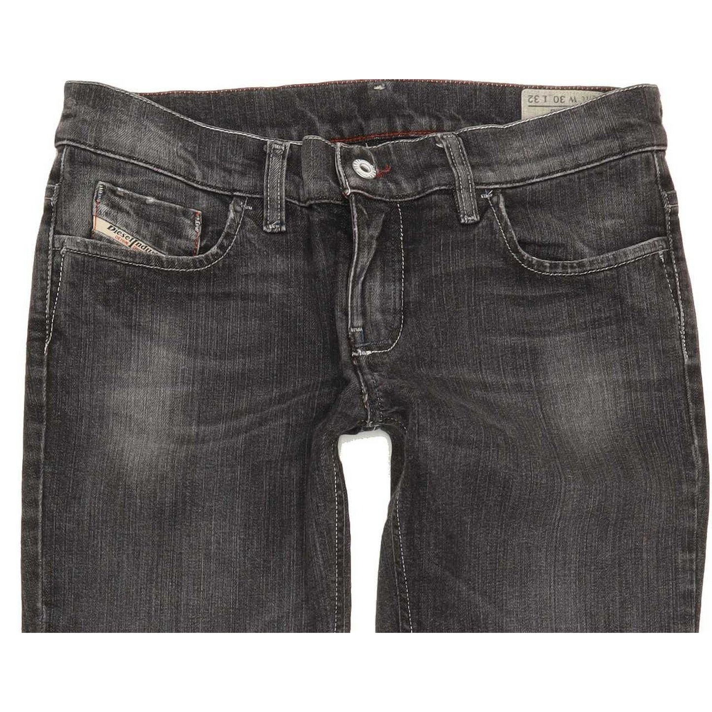 Diesel Liv 0085G Women Charcoal Straight Regular Stretch Jeans W30 L30