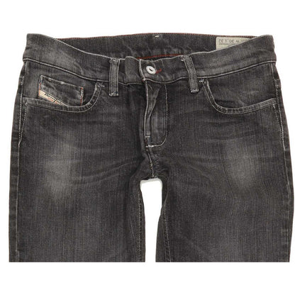 Diesel Liv 0085G Women Charcoal Straight Regular Stretch Jeans W30 L30