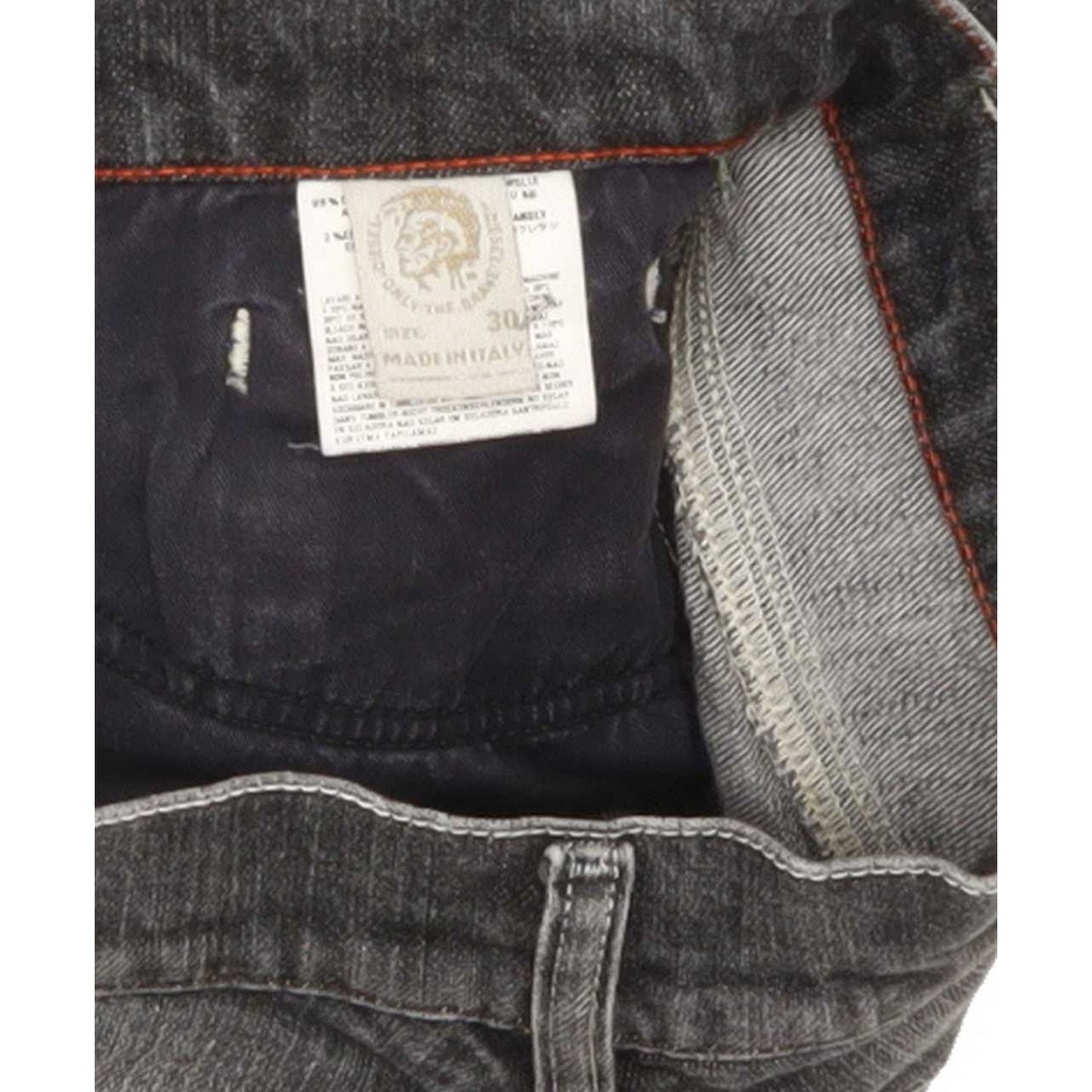 Diesel Liv 0085G Women Charcoal Straight Regular Stretch Jeans W30 L30