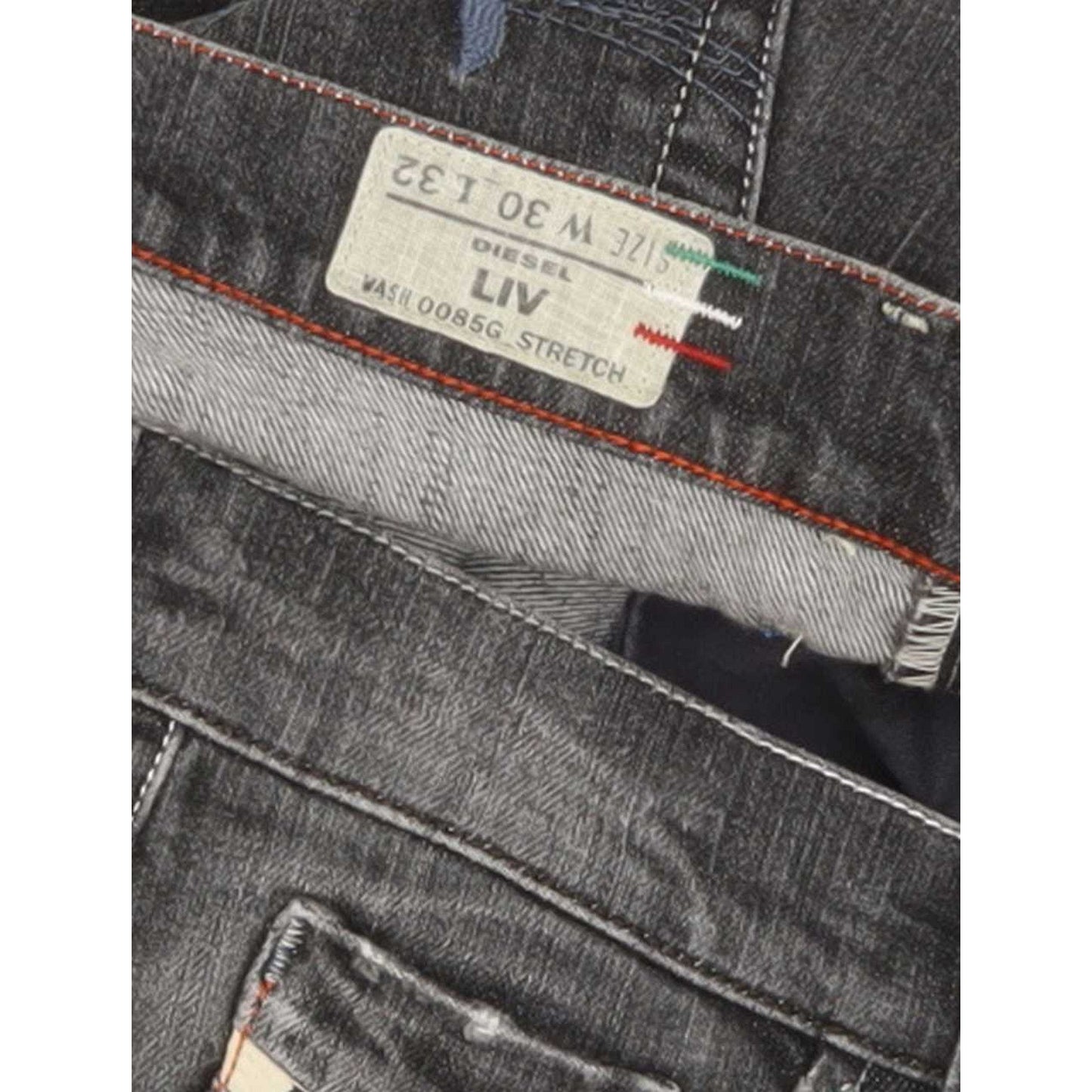 Diesel Liv 0085G Women Charcoal Straight Regular Stretch Jeans W30 L30