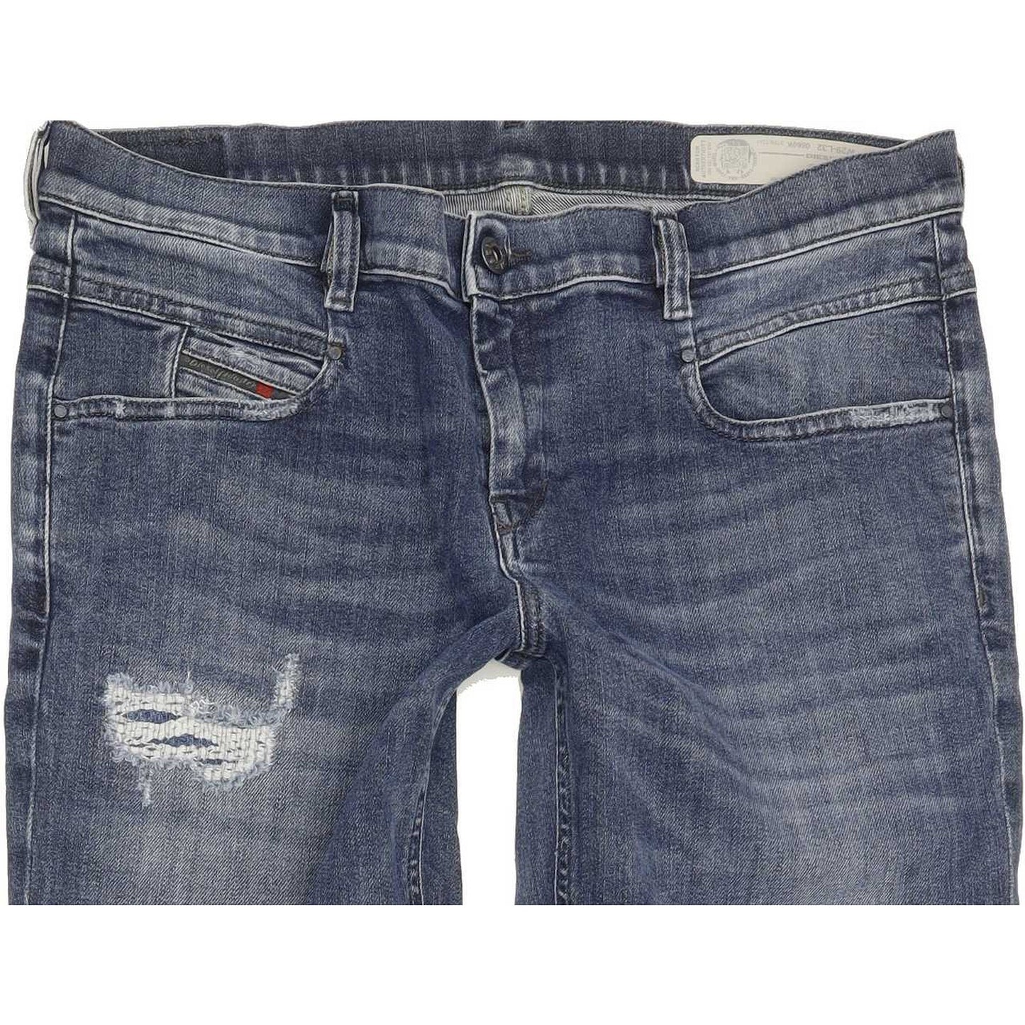 Diesel Belthy Women Blue Straight Slim Stretch Jeans W29 L30